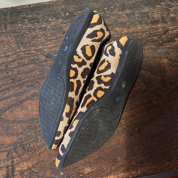 Rothy's Brown and Blue Leopard Flats - Picture 3 of 5
